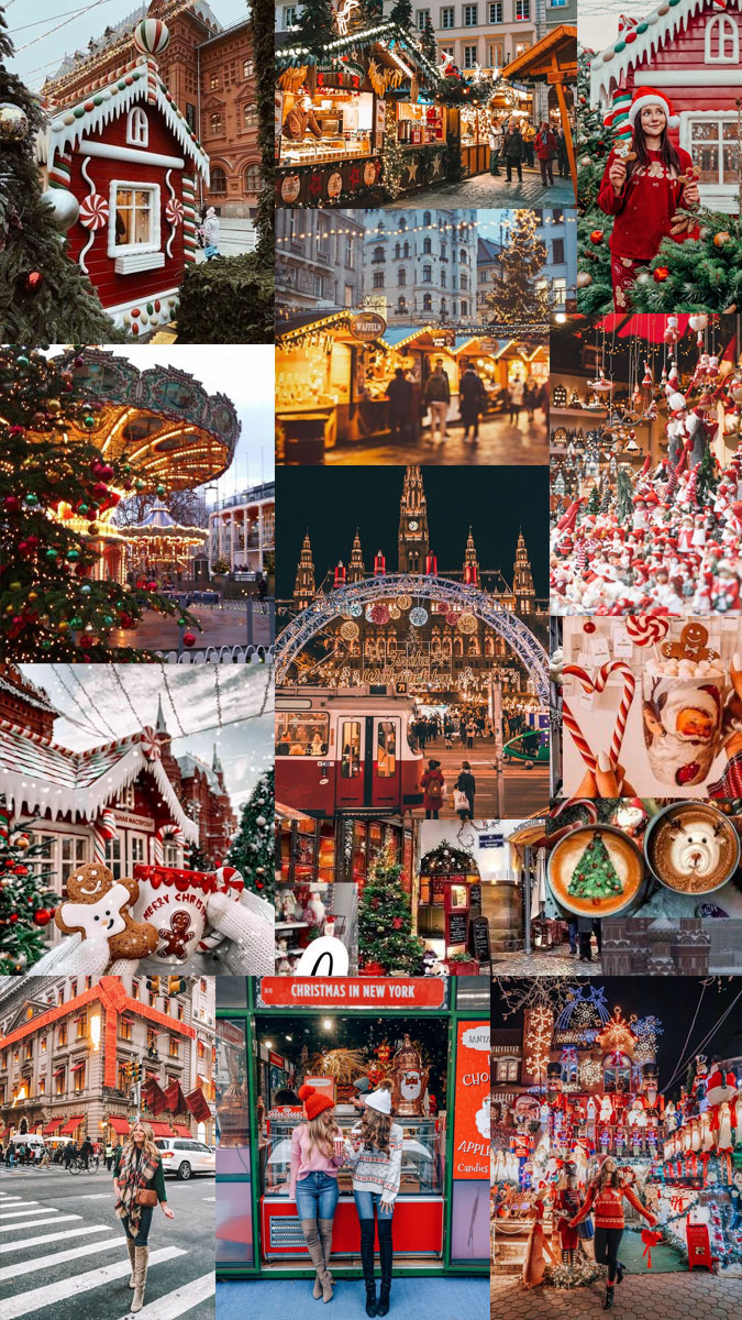 20+ Christmas Collage Aesthetic Ideas : Christmas Market 1 - Fab Mood